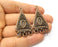 2 Copper Triangle Charms Connector Antique Copper Plated Charms (47x26mm)  G18392