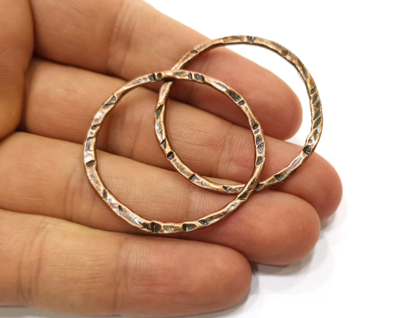 5 Copper Charms Antique Copper Plated Charms (40mm) G18393