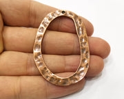 2 Copper Charms Antique Copper Plated Charms (58x39mm)  G18406