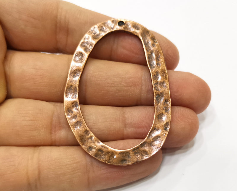 2 Copper Charms Antique Copper Plated Charms (58x39mm)  G18406