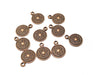 10 Copper Charms Antique Copper Plated Charms (15x11mm)  G18408