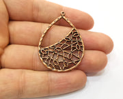 2 Copper Charms Antique Copper Plated Charms (47x33mm)  G18893