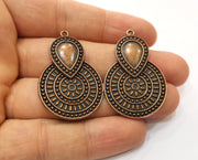 2 Copper Charms Antique Copper Plated Charms (41x28mm)  G18895