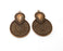 2 Copper Charms Antique Copper Plated Charms (41x28mm)  G18895