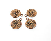 10 Copper Dragonfly Charms Antique Copper Plated Charm (19x15mm) G18904