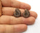 5 Snail Shell Charms Antique Copper Plated Charms (22x17mm)  G18908