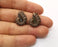 5 Snail Shell Charms Antique Copper Plated Charms (22x17mm)  G18908