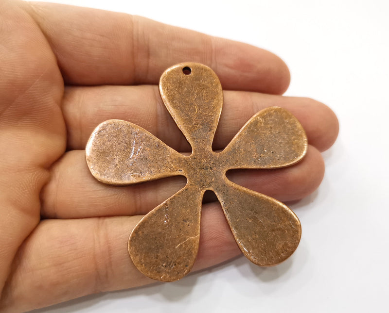 Flower Charms Antique Copper Plated Charms (61mm)  G18914