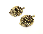 4 Antique Bronze Charms Antique Bronze Plated Charms (29x20mm) G18927