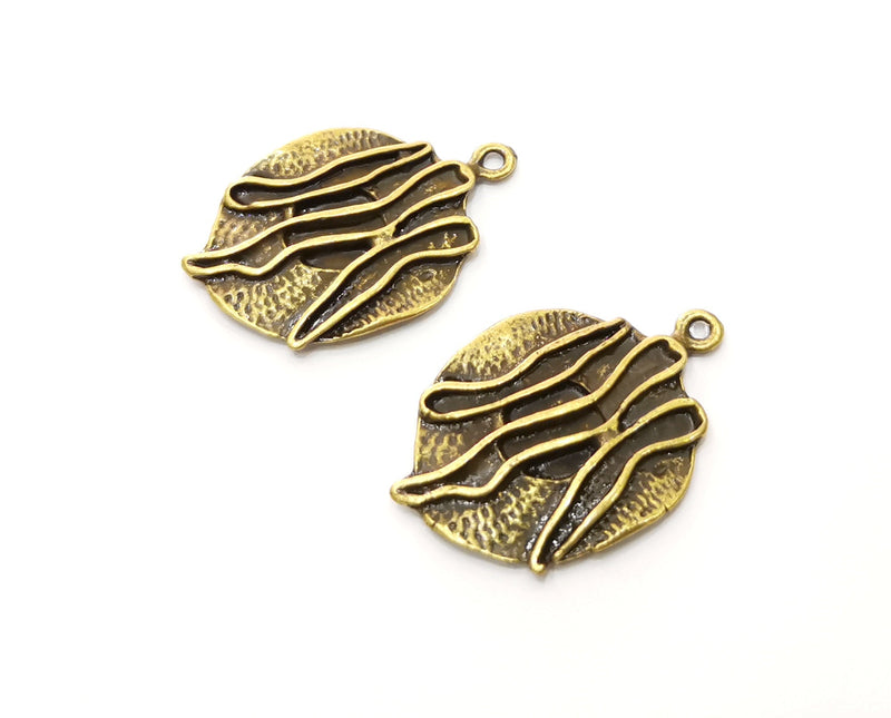 4 Antique Bronze Charms Antique Bronze Plated Charms (29x20mm) G18927