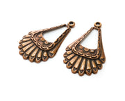 2 Copper Charms Antique Copper Plated Charms (44x26mm)  G18422