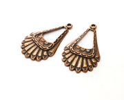 2 Copper Charms Antique Copper Plated Charms (44x26mm)  G18422