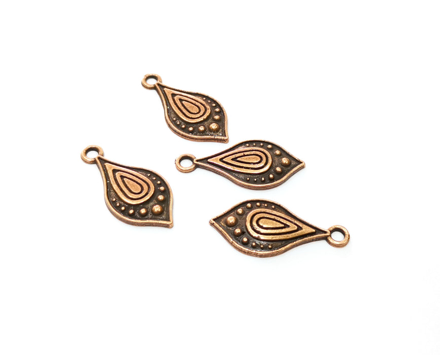 10 Copper Charms Antique Copper Plated Charms (28x13mm)  G18424