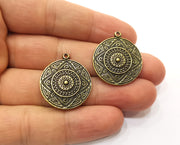 4 Antique Bronze Charm Antique Bronze Plated Charm (28x25mm) G18932