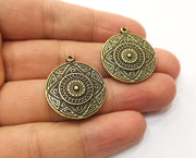 4 Antique Bronze Charm Antique Bronze Plated Charm (28x25mm) G18932