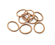 20 Oval Connector Findings Copper Connector Antique Copper Plated Metal (17x14mm) G18434
