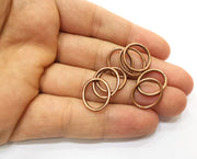 20 Oval Connector Findings Copper Connector Antique Copper Plated Metal (17x14mm) G18434