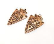 2 Copper Charms Antique Copper Plated Charms (42x25mm)  G18440