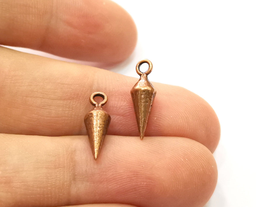 10 Copper Pendulum Charms Antique Copper Plated Charms (17x5mm)  G18445