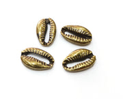 5 Cowrie Shell Charms Antique Bronze Charms Antique Bronze Plated Charm (20x13mm) G18943