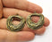 2 Antique Bronze Charms Antique Bronze Plated Charms  (32x30mm)  G18949