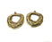 2 Antique Bronze Charms Antique Bronze Plated Charms  (32x30mm)  G18949