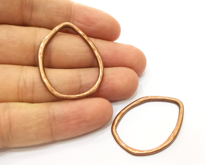 4 Copper Charms Antique Copper Plated Charms (39x29mm)  G18449