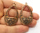 2 Copper Charms Antique Copper Plated Charms (53x29mm)  G18459