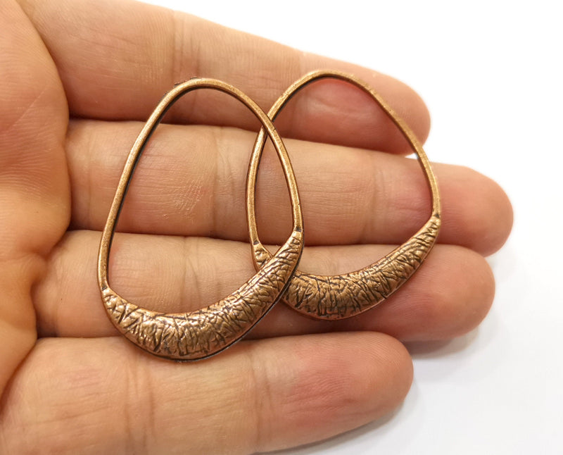 2 Copper Charms Antique Copper Plated Charms (45x34mm) G18460
