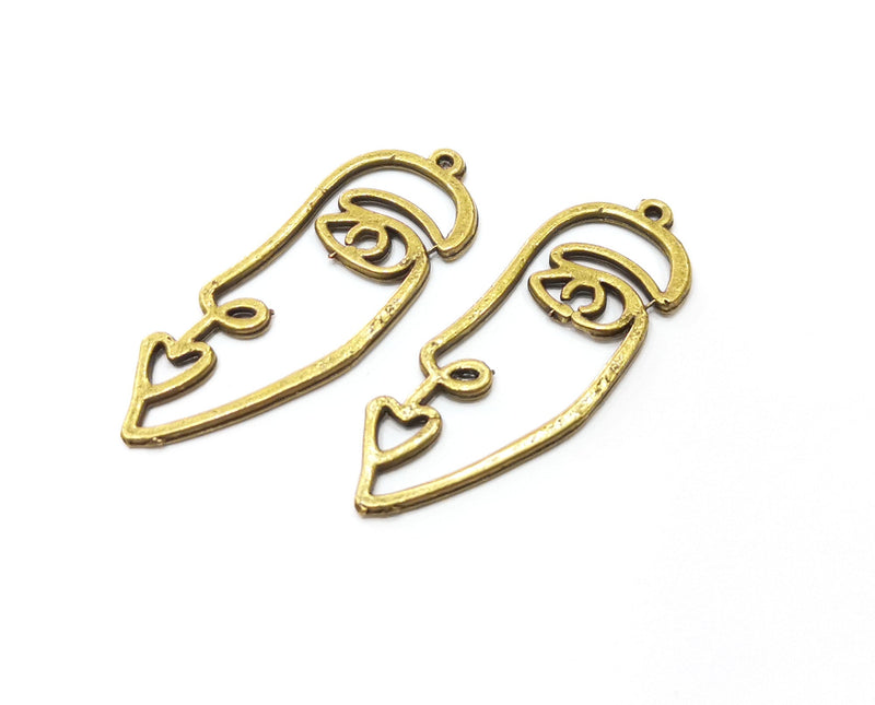 4 Antique Bronze Charms Antique Bronze Plated Charms (39x16mm)  G18960
