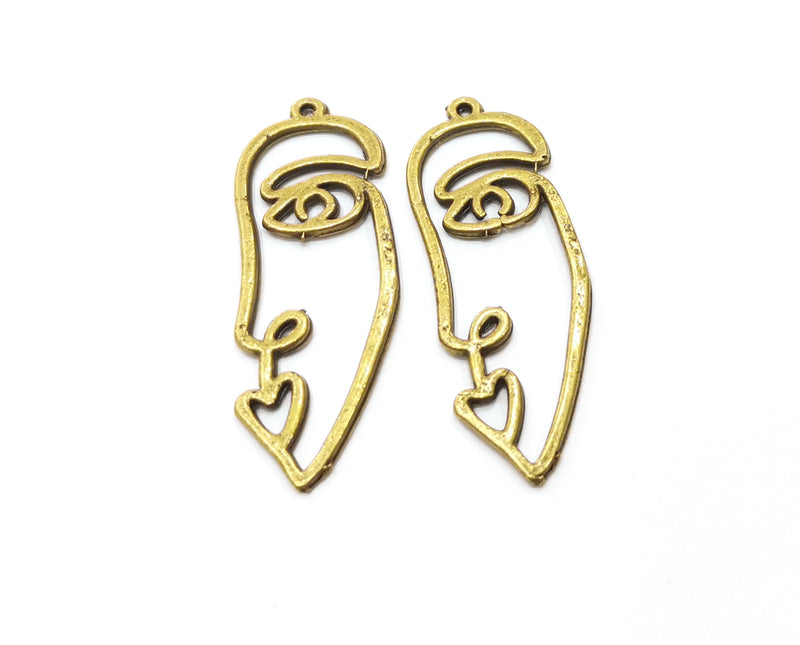 4 Antique Bronze Charms Antique Bronze Plated Charms (39x16mm)  G18960
