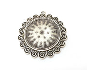 Sun Charms Antique Silver Plated Charms (55x49mm)  G18968