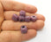 8 Cube Mauve Glass Beads 10x10 mm (3.8mm beads inner size) G18981