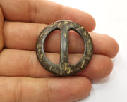 2 Coconut Wood Findings Coconut Tree Natural Charm 37 mm  G18986