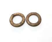 5 Coconut Wood Findings Coconut Tree Natural Spacer Charm 25 mm  G18992