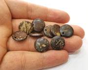 20 Coconut Wood Findings Coconut Tree Natural Beads Charm 15 mm  G18998