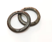 2 Coconut Wood Findings Coconut Tree Natural Spacer Connector 35 mm  G19003