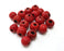 2 Round Red Glass Beads 18 mm (5.5mm beads inner size) G19031