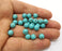 50 Round Veined Turquoise Synthetic Beads 8 mm (1mm hole) G19058