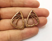 4 Copper Charms Antique Copper Plated Charms (29x22mm)  G18471