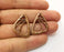 4 Copper Charms Antique Copper Plated Charms (29x22mm)  G18471