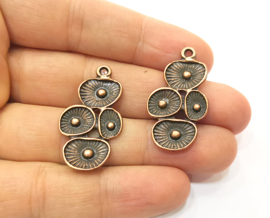 2 Reef Charms Antique Copper Plated Charms (34x18mm) G18479