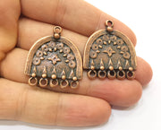 2 Copper Charms Antique Copper Plated Charms (33x30mm)  G18480