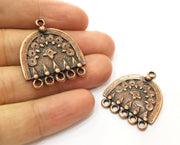 2 Copper Charms Antique Copper Plated Charms (33x30mm)  G18480
