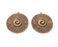 2 Copper Charms Antique Copper Plated Charms (30mm)  G18481