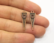 10 Copper Charms Antique Copper Plated Charms (28x9mm)  G18484