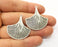 2 Silver Ginko Leaf Charms Antique Silver Plated Charms (35x32mm)  G19094