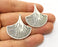 2 Silver Ginko Leaf Charms Antique Silver Plated Charms (35x32mm)  G19094