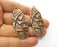 2 Copper Charms Antique Copper Plated Charms (56x22mm)  G18496
