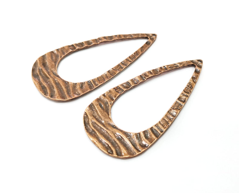 2 Copper Charms Antique Copper Plated Charms (71x33mm)  G18499
